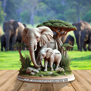 Personalized Gifts For Mom Acrylic Plaque, Elephant Mom 03qhtn010425-Homacus