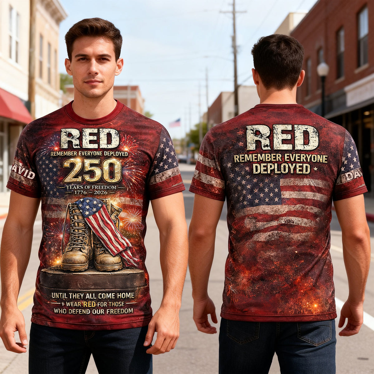 250 Years of Freedom Anniversary 3D Shirt - Personalized Gift For Patriots 03HULU270226-Homacus