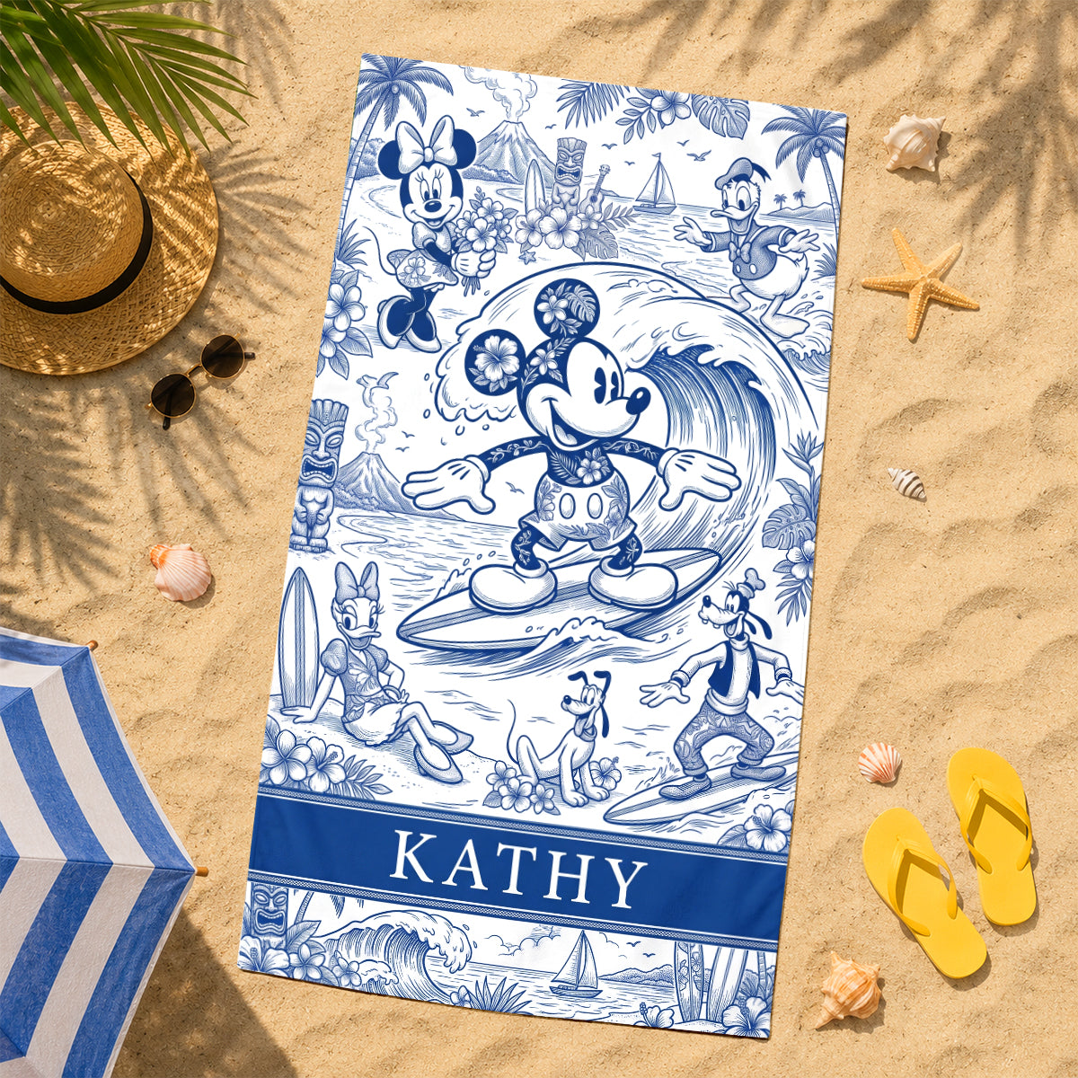 Mischievous Beach Squad Beach Towel, Personalized Gifts For Surfing Lovers 06qhdh210726-Homacus