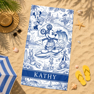 Mischievous Beach Squad Beach Towel, Personalized Gifts For Surfing Lovers 06qhdh210726-Homacus