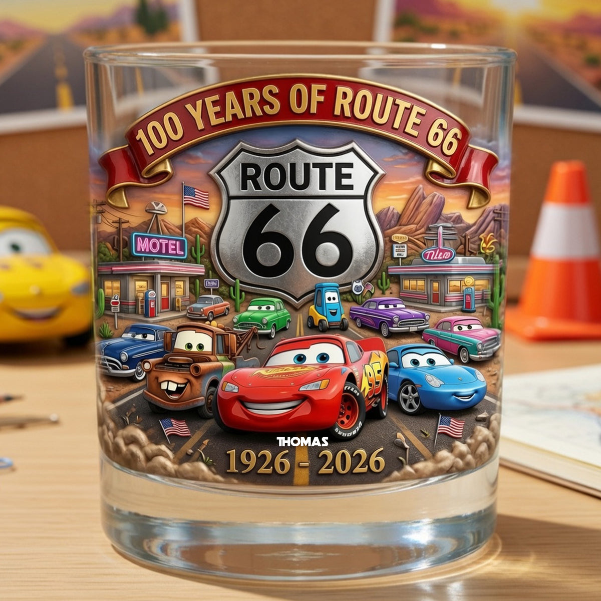 100th Anniversary Round Glass - Personalized Gifts For Racing Lovers 02tylu080626-Homacus