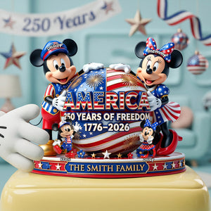 Celebrated America 250th Anniversary Acrylic Plaque - Personalized Gifts For Family 03tota040626
