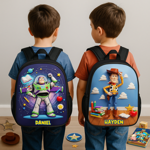 Cute Character School Bag - Personalized Gifts For Kids 03pglu040825-Homacus