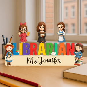 Book Characters Acrylic Plaque - Personalized Gifts For Librarian 02NALU080525-Homacus