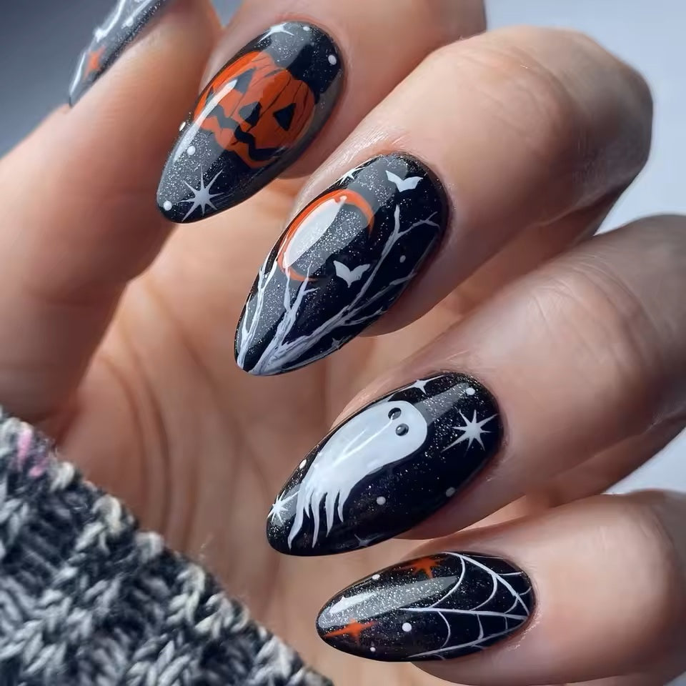 Cute Halloween Nails - 24Pcs Set 01-070825-Homacus