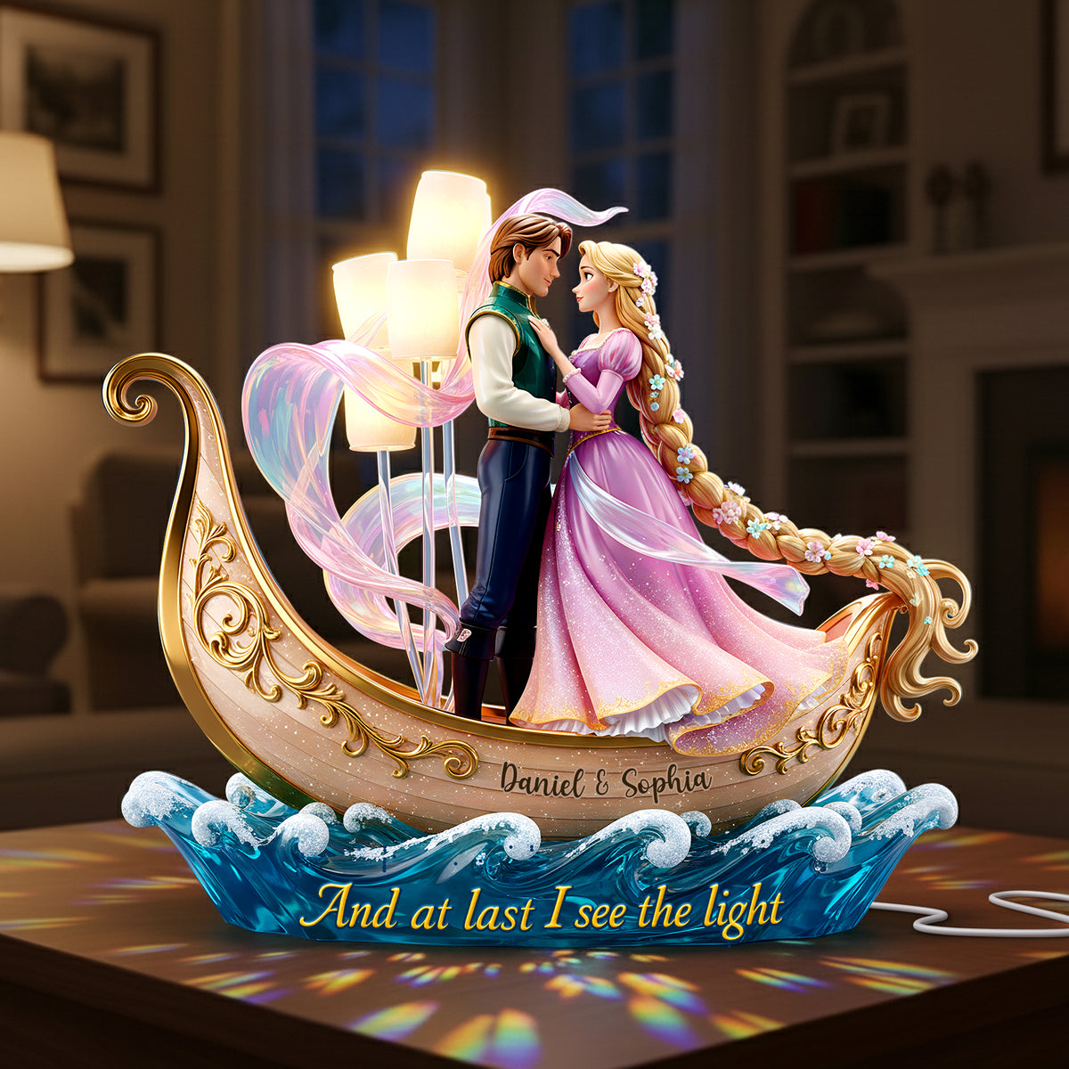 Romantic Couple Acrylic Light Box - Personalized Gifts For Couple 04pglu011225-Homacus