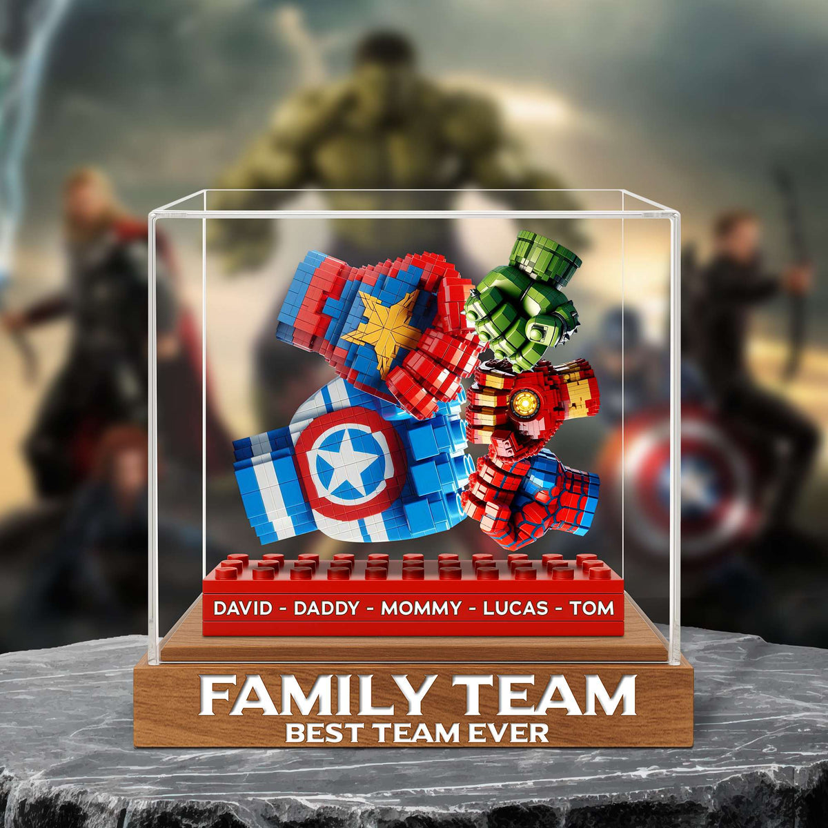 Family Team Acrylic Plaque Personalized Christmas Gifts For Family 05OHTN230525-Homacus