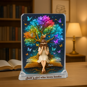 Reading Girl Acrylic Plaque - Personalized Gifts For Book Lovers 01topu160625-Homacus