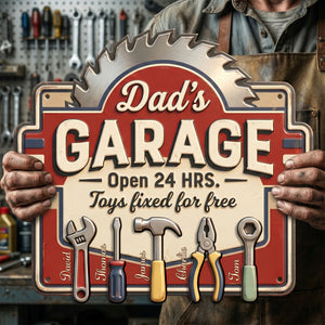 Dad's Garage - Cut Metal Sign - Personalized Gifts For Dad 01NALU250526-Homacus