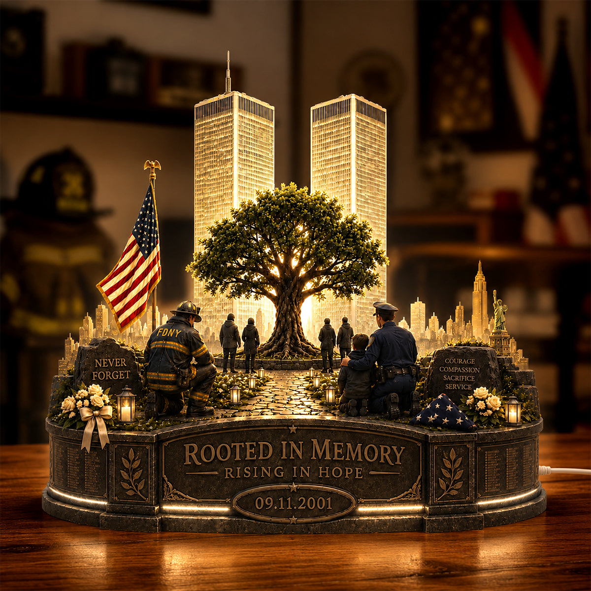 911 Memorial Acrylic Light Box - Personalized Gifts For Memorial 01hadh310726-Homacus