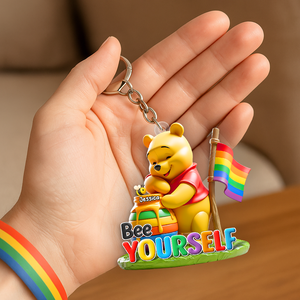 Bee Yourself Keychain - Personalized Gifts For LGBT 03hupu270525-Homacus