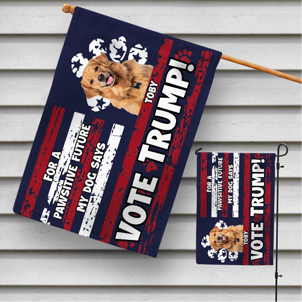 Personalized Gifts For Dog Lovers House Flag, Pawsitive Future 03KAMH110724-Homacus
