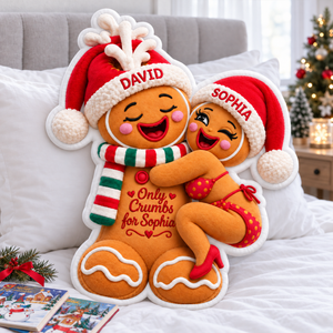 Naughty Gingerbread Couple Custom Shaped Pillow - Personalized Christmas Gifts For Couples 01toqn211026