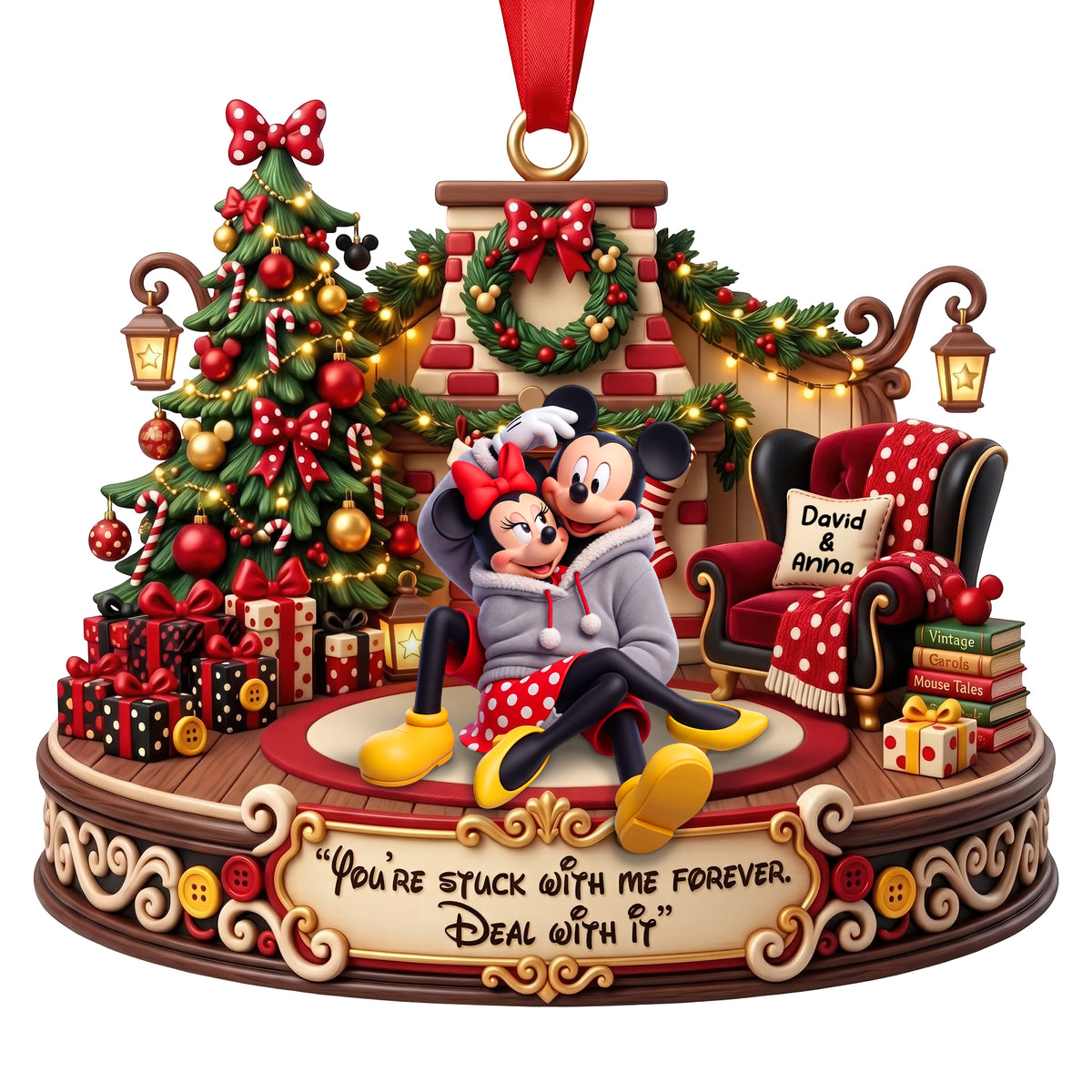 Stuck On You Christmas Ornament - Personalized Gifts For Couple 07TOQN230926-Homacus