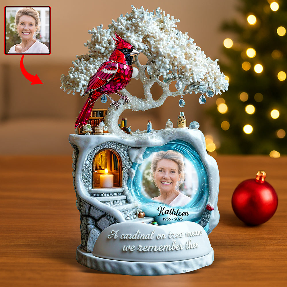 Cardinal From Heaven Acrylic Plaque, Custom Photo Memorial Keepsake For Loved One 01qhqn190925-Homacus