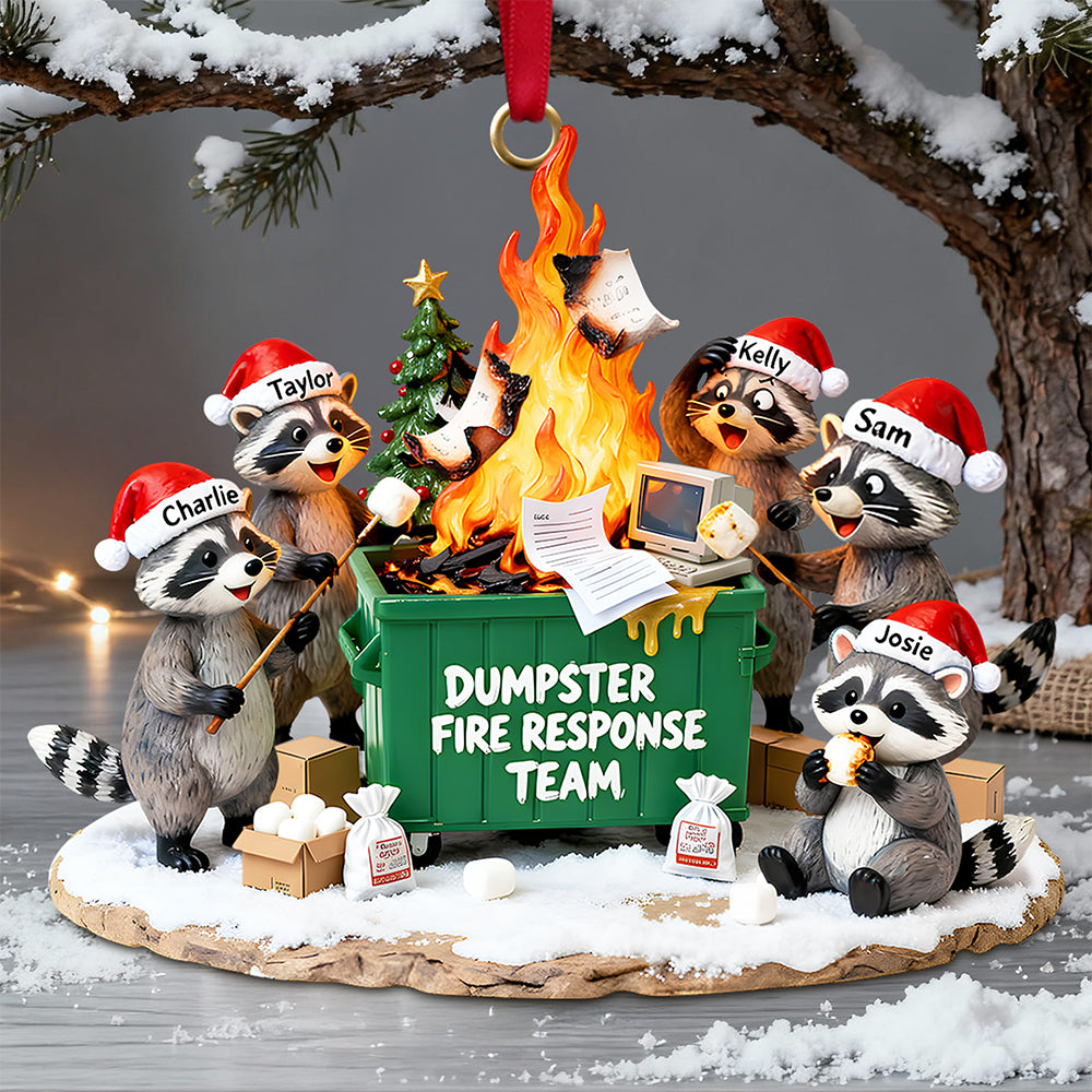 Dumpster Fire Response Team Ornament Personalized Gifts For Coworker 02QHDT111125-Homacus
