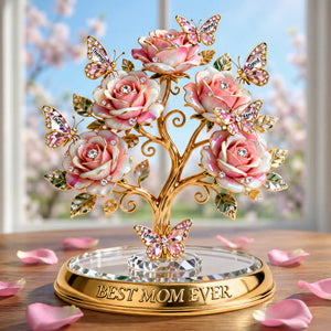 Family Tree Butterfly Rose Acrylic Plaque – Personalized Gifts For Mom 02ohqn030226-Homacus