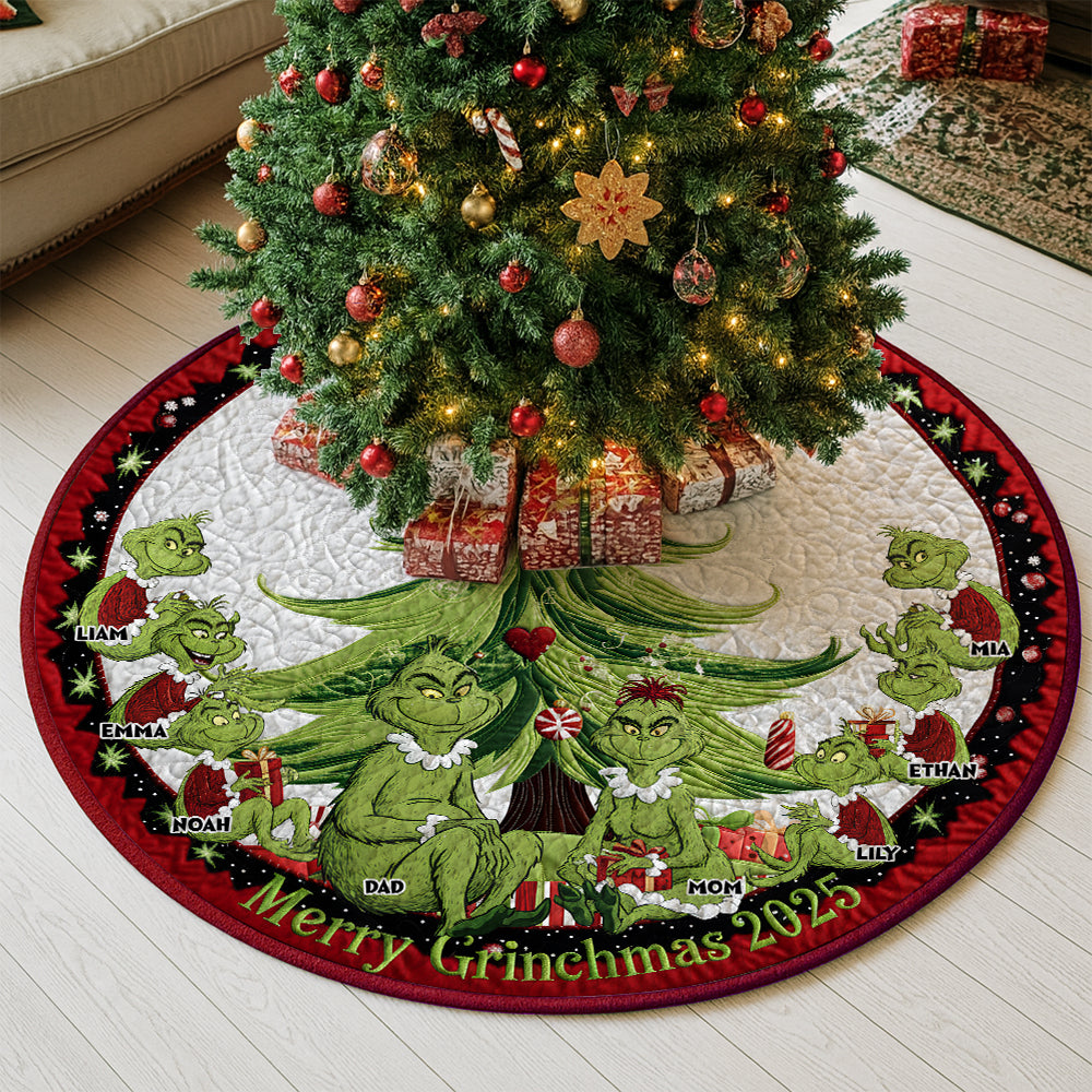 Funny Family Christmas Personalized Quilted Tree Skirt 03TGDT250925-Homacus