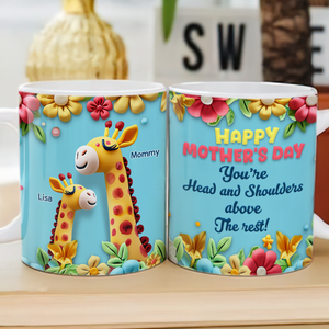 Best Giraffe Mom Above The Rest Mug - Personalized Gifts For Mom 01QHPU080425-Homacus