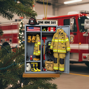 Firefighter Locker Ornament, Personalized Christmas Gifts For Firefighter 05qhtn040925-Homacus