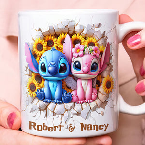 Personalized Gifts For Couple Coffee Mug Romantic Cartoon 04HUDT120425-Homacus