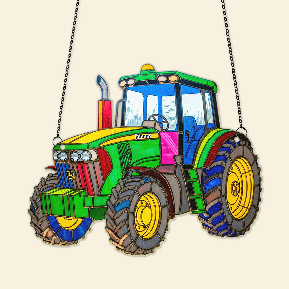 Tractor Suncatcher Ornament - Personalized Gifts For Tractor Lovers 03tgmg180725-Homacus