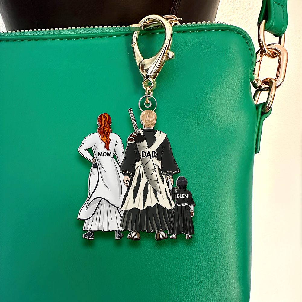 Personalized Gifts For Family Keychain Anime Family 01QHHU250225HG-Homacus