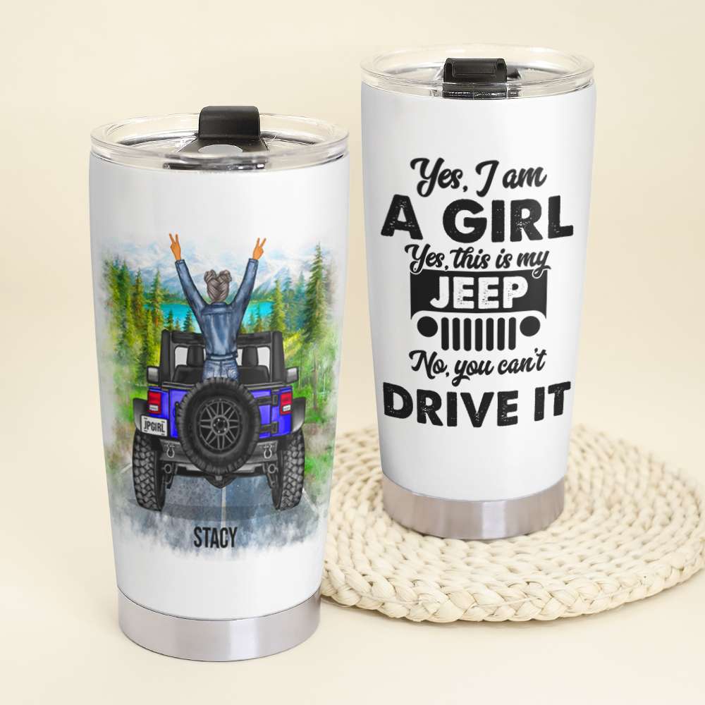 Travel Girl Tumbler Cup - Personalized Gifts-Homacus