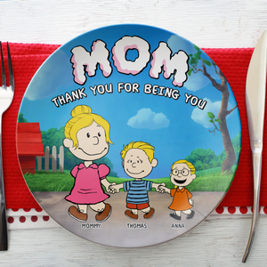 Personalized Gifts For Mom Ceramic Round Plate 08napu030425-Homacus