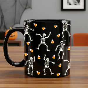 Slightly Subtle Halloween Skeleton Black Mug 03qhqn230825-Homacus