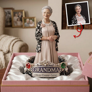 Cherished Grandma Shaped Plaque - Personalized Custom Photo Gift For Grandma 01TOTN180326-Homacus