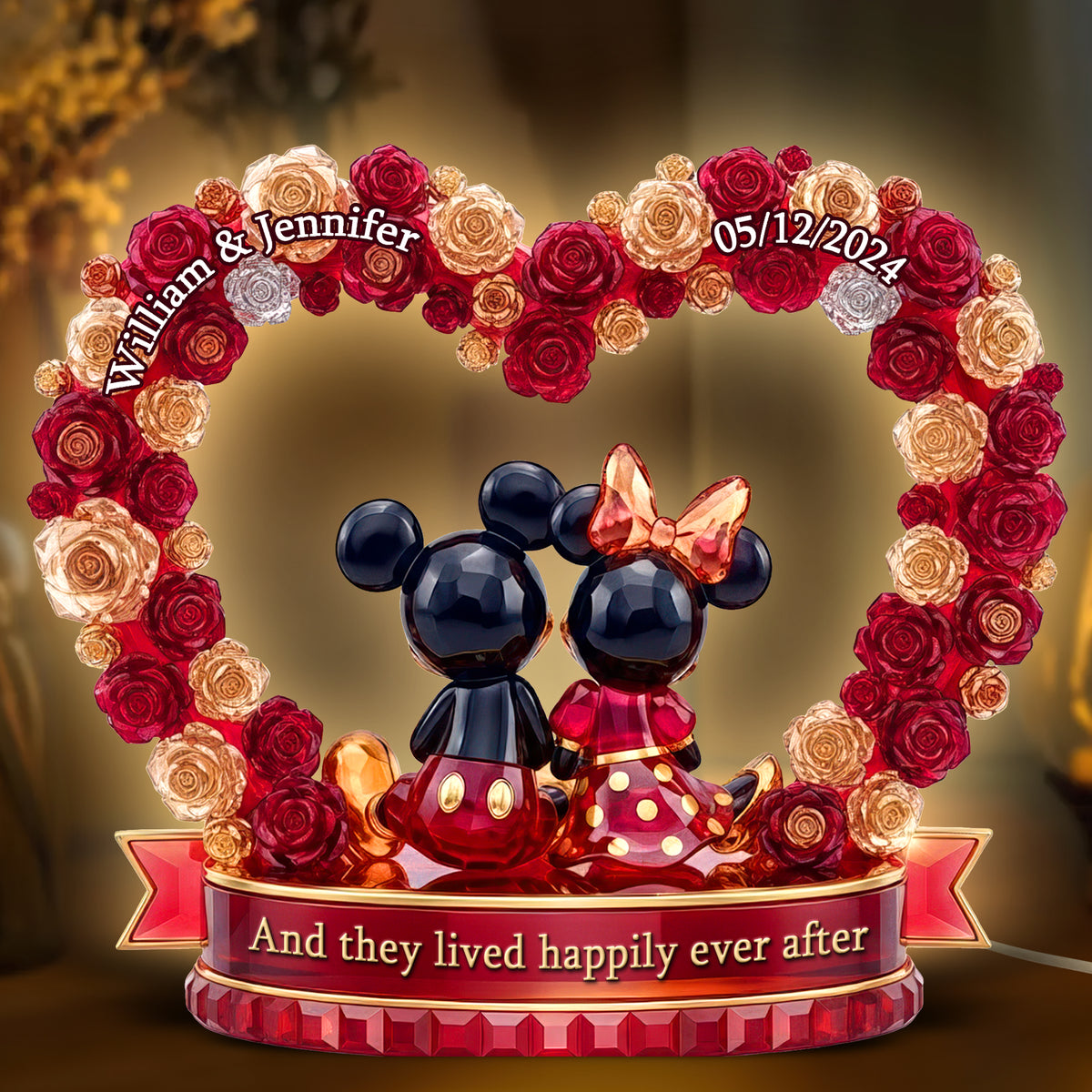 Romantic Couple Acrylic Light Box - Personalized Gifts For Couples 06toqn111225-Homacus