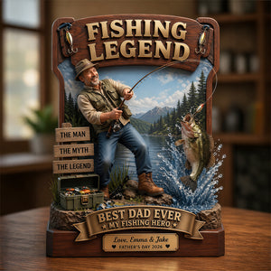 Fishing Legend Acrylic Plaque - Custom Photo Gifts For Fishing Dads 04tydt300426-Homacus