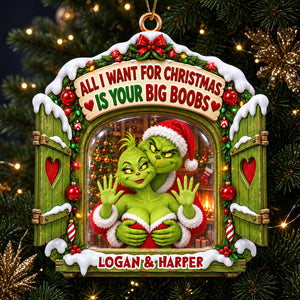Cheeky Couple Holiday Ornament - Personalized Christmas Gifts For Couple 07ohdt071026-Homacus