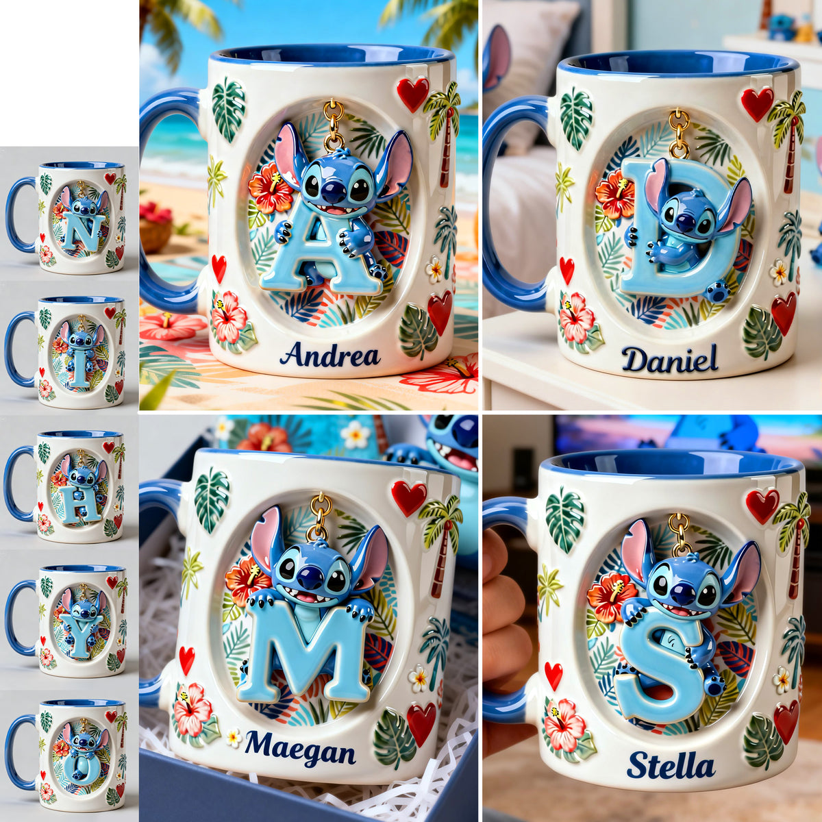 Cute Alien Alphabet Initial Letters Accent Mug - Personalized Gifts 03namg170126-Homacus