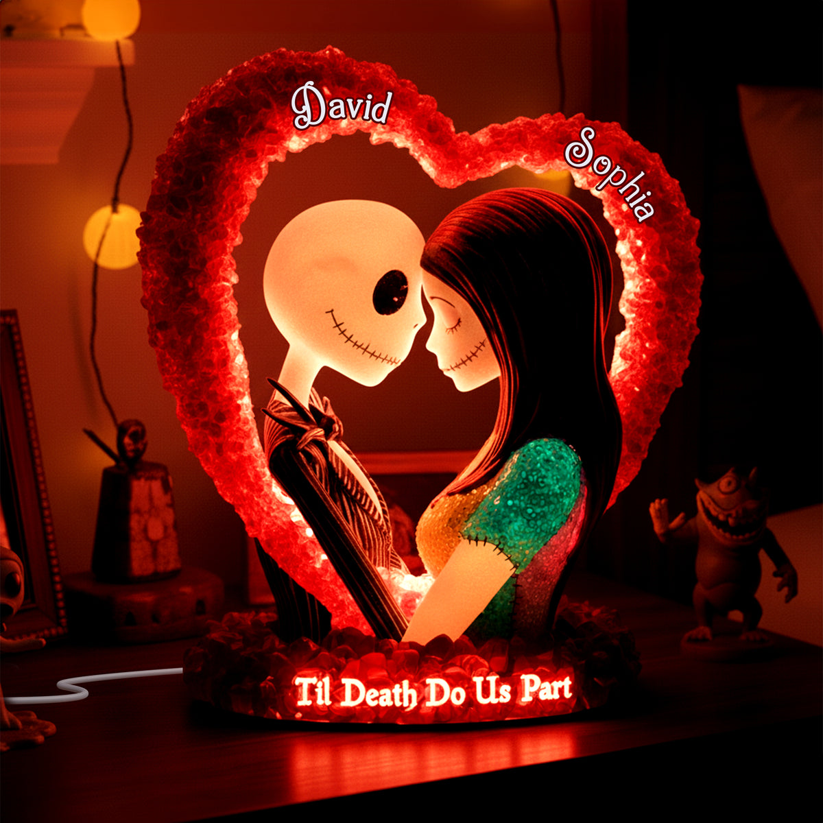 Romantic Skeleton Couple Light Box - Personalized Gifts For Couple 01hylu161225-Homacus