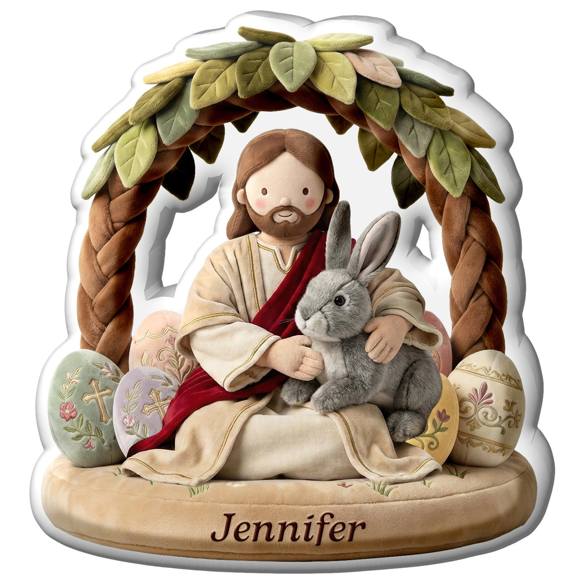 Jesus Easter Pillow – Personalized Gifts For Christians 05paqn090126-Homacus