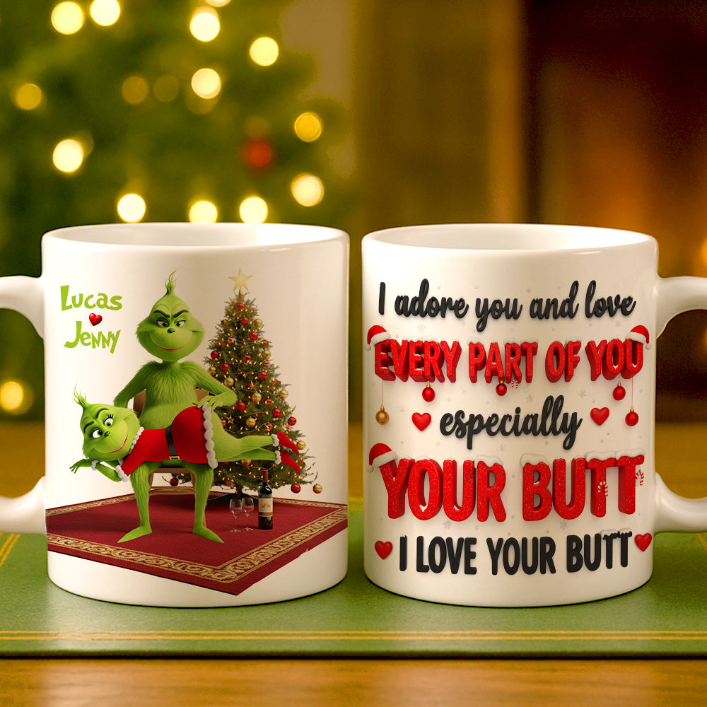 Naughty Green Monster Personalized Gifts For Couple Christmas Coffee Mug 03natn120925-Homacus