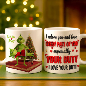 Naughty Green Monster Personalized Gifts For Couple Christmas Coffee Mug 03natn120925-Homacus