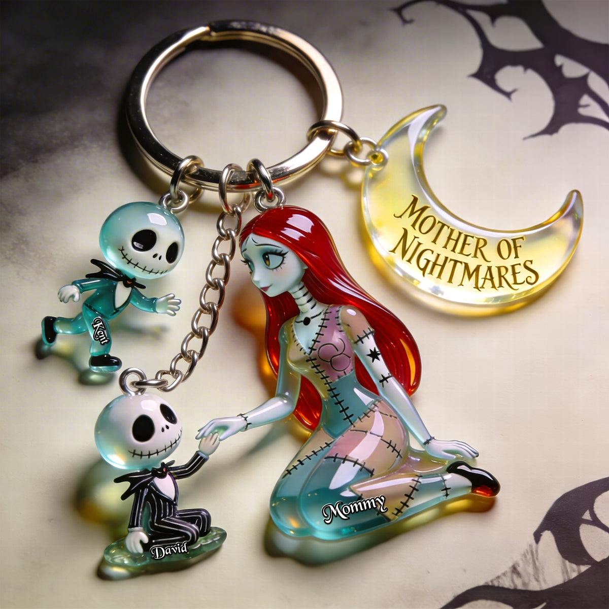 Moonlight Mom & Kids Keychain With Charms - Personalized Gifts For Mother's Day 03tgqn140426-Homacus