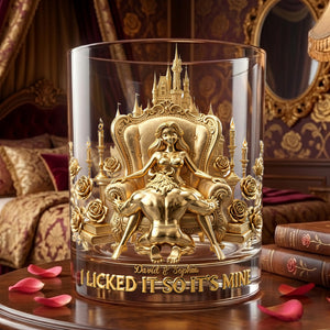 Mischievous Couple Round Glass - Personalized Gifts For Couples 04OHLU040626