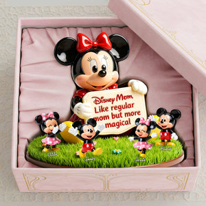 Festive Mom And Kids Acrylic Plaque - Personalized Gifts For Mom Plaque 04TOTA240226-Homacus