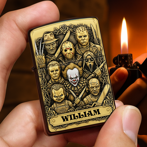 Horror Collage Lighter - Personalized Halloween Gifts-Homacus
