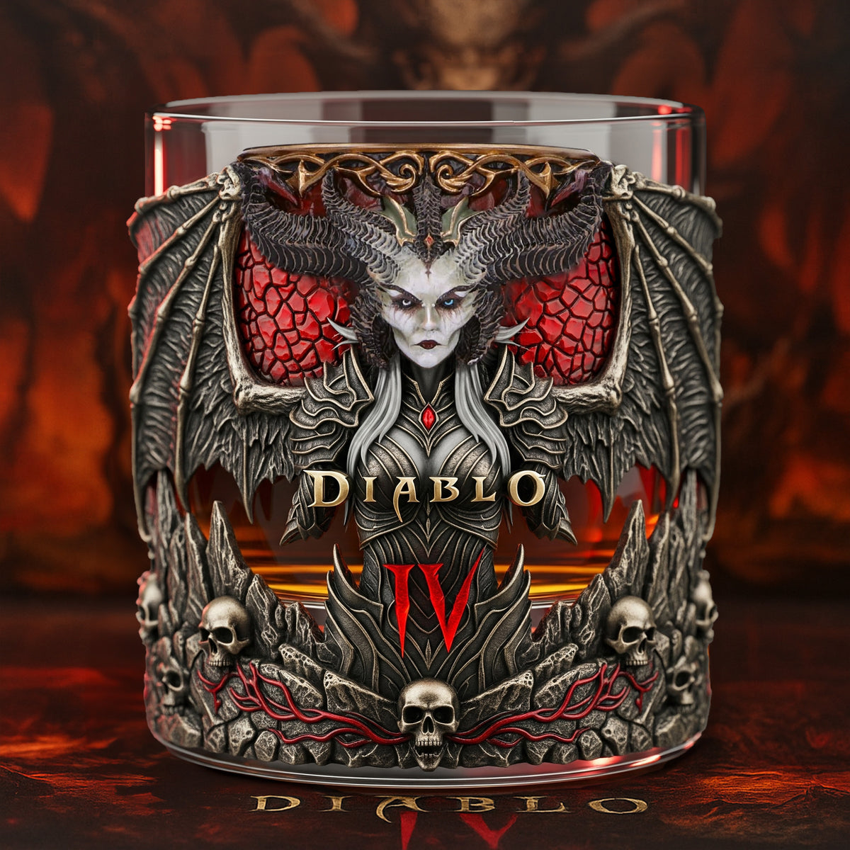 Demon Goddess Drinking Glass - Personalized Gifts For Gamer 04QHLU250825-Homacus