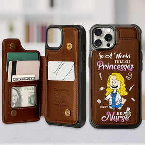 Personalized Gift For Nurse Leather Flip Wallet Phone Case 01XQMH240225HG-Homacus