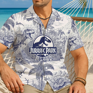 Toile de Jouy Style Hawaiian Shirt - Personalized Gifts For Dinosaur Lovers 03NALU260625-Homacus
