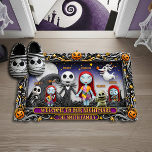 Welcome Creepy Family Doormat - Personalized Halloween Gifts For Family 04HULU030925-Homacus