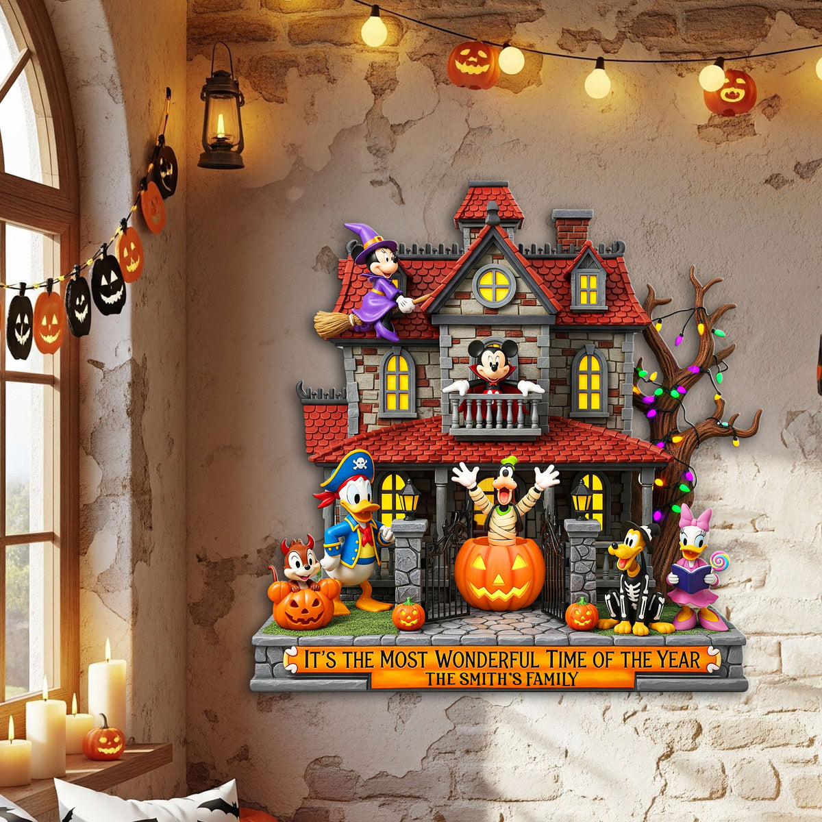 Happy Halloween Haunted Place Wood Sign - Personalized Gifts For Family 04OHLU070825-Homacus