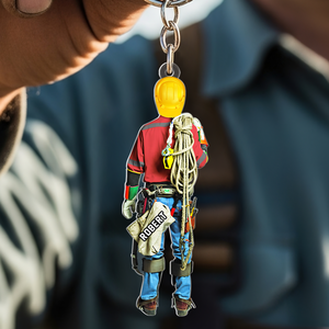 Lineman Keychain - Personalized Gifts For Lineman 07HUPU080725-Homacus