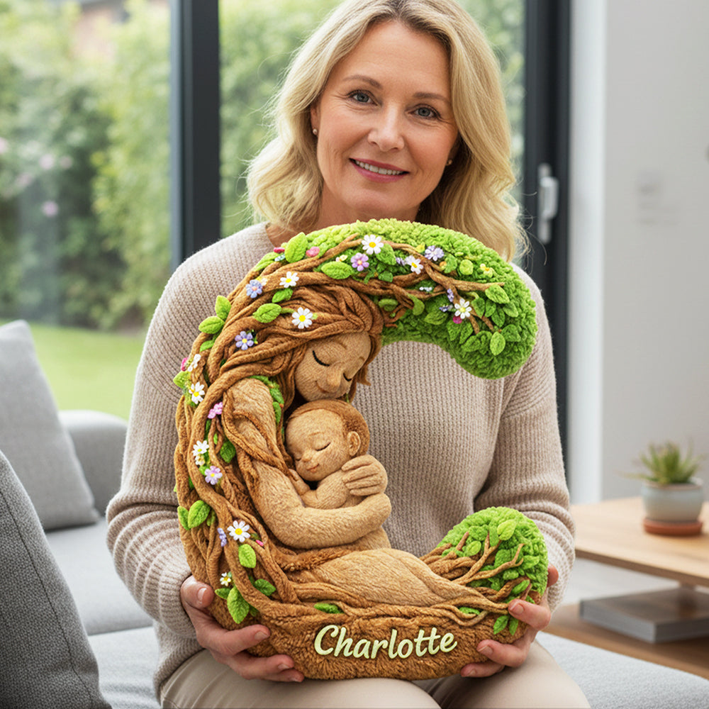 Forest Mom Alphabet Custom Shaped Pillow - Personalized Gifts For Mother 01huta221225-Homacus